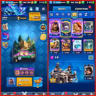 EMPEROR KING || ARENA 25 || KT 15 || LEVEL 15 CARDS [14] || MAX CARDS [44] || LEVEL [59] || CARDS [121] || 104 RARE EMOT - Image 1