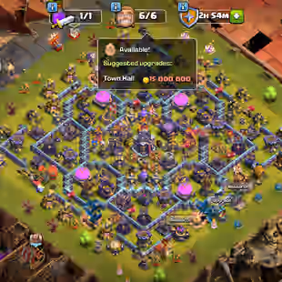 Th15 [Full Max] | [6-Hero Maxed] | [Total-13-Epic [9-Epic Max] | 1800-Cwl Medel | Full Magic Items | XP-185 | NC-Yes | B - Image 1