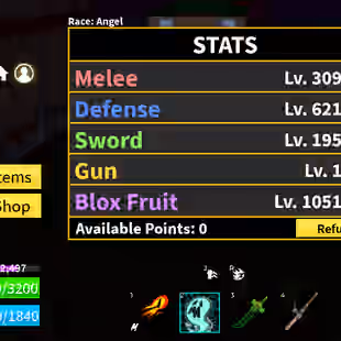Blox Fruits Lv.725 | Dragon Token | Buddha PERM + Sound PERM + Rocket PERM + Blade PERM | Dark Blade | Angel Race | Firs - Image 1