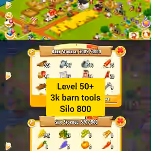 52 LEVEL ACCOUNT | BARN TOOLS FARM | 3K BARN TOOLS | 1.5 MILLION COIN | FAST DELIVERY | SAFE AND GUARANTY - Image 1