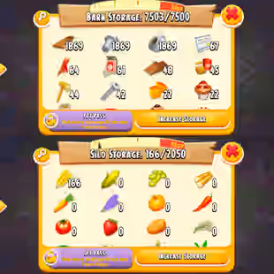 | 7500 BARN STORAGE LEVEL 90 | SILO 166:2050 | 7500 BARN FILLED | 10 MILLON COINS | 782 DIAMOND | INSTANT DELIVERY | - Image 1