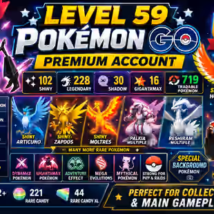 🎯2017 OLD RARE  LVL 59)🐓 2018 OLD MEWTWO) 719 TRADEABLE PG) HO-OH ZAPDOS PG RARE) 228 LEGENDRY | RARE COLLECTOR - Image 1