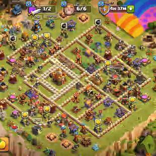 🔥 Scenery Account🔥 Th16 Max || High Quality Epic Equipment || Heroes 95-05-75-70-45-15 || 6 Builders || Nc Available  - Image 1