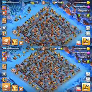 🔥TH-18 NEAR MAX🔥XP-208! ALL MAX WALLS! ALL EPIC[MANY MAX]! HEROES:-97-104-57-72-16! NICE TROOPS! FAST DELIVERY - Image 1