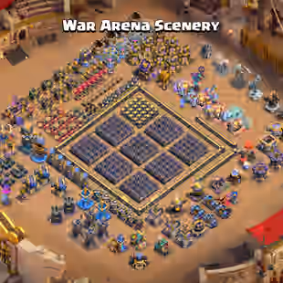 ⛎BEST OFFER♈TH 18 [ WAR ARENA ] 1186 MEDEL 105/105/80/80/55/16 HERO | 14 EPIC ALMOST MAX 44 SKIN XP-252 BUILDER BASE MAX - Image 1
