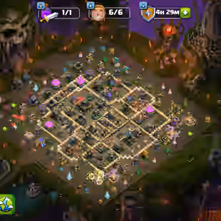 🔥Scenery Account🔥 Xp-205 || Th17 || High Epic Equipment || Heroes 88-100-45-61-50- || 6 Builders || Low Nc - Image 1