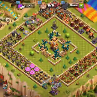 41500-GEM! TH16 MAX [ ONLY TRAPS LEFT ] NC-YES HEROES 91-95-60-70-45-6! ALL EQUIPMENT! BOTH SIDE MAX! SCENERY SKINS  - Image 1