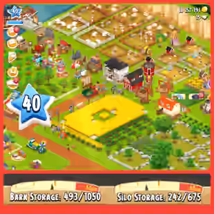 🌾Level 40 |Coin:10.100.000 | Barn:1050 Silo:675 | Instant Delivery | 📸Matches Pictures - Image 1