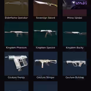 AP - LVL 38 - Unranked - 1 Knife - 11 Skins (7,800 VP) Elderflame Operator, Sovereign Sword, Prime Vandal - Image 1