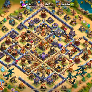 [QUEEN MAXED] TH-16 | CLOSE MAX | MIRROR [MAX] F.BALL [23] | HERO 80-95-66-57-42 | 6 BUILDERS | XP-192 | NC-1K GEMS | - Image 1