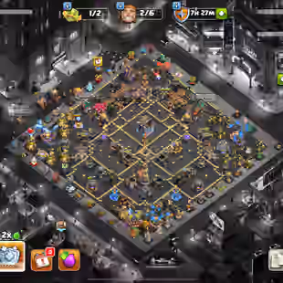 🔥NIGHT SCENERY 💎 CHEAP TH 18 [] 82-82-65-65-48-15 HERO [] 205 XP [] 1730 GEMS [] 1K WWS [] BH 10 [] FREE RENAME - 361 - Image 1