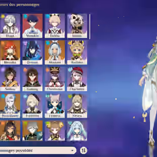 (Europe) Genshin Impact account - AR 60 - 30 Legendary Characters, 74 Purples Characters, and 1 Time limited Characters. - Image 1