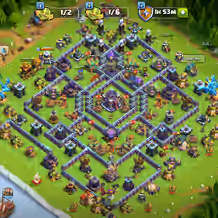 🔥RARE🔥 TH15 NEAR MAX | NC FREE | 5500 GEMS | 620 CWL | 7 HERO SKINS  | 7 EPIC | 2 SCENARY | 600 RAID MEDELS - Image 1