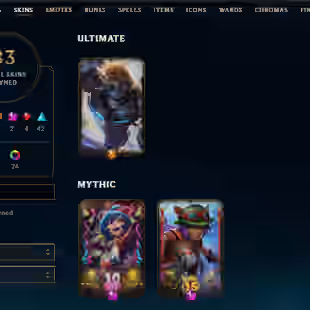 SEVER [ TR ] - 243 LVL  - PLAT IV - 83 SKINS - 160 CHAMP [ 780 BE - 40 RP ] - FULL ACCESS - Image 1