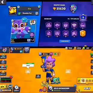 GREAT || BOCA JR. SHELLY || 35K+ TROPHIES || 94/100 BRAWLERS || 30 MAXED || 9 PRESTIGE || 215+SKINS || FREE CR ACCOUNT | - Image 1