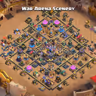 LEAGUE FULL SET! TH18 MAX TYPE!! HELPER HUT MAX! HERO MAX! SB/AF/FA/MM/FB/HT/MS/RS/EB/-MAX ALL!NC-500 BOTH SIDE MAX BASE - Image 1