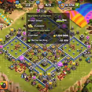 ✨[MAX TYPE TH-12-GOLD PASS ACTIVE]✨[6EPIC-S.BALL MAX-F.BALL-16] | HERO-61-62-40-40 | GOOD SKINS | LOW PRICE | LOW PRICE - Image 1