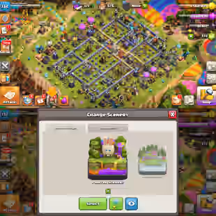 Th18 [Painter-Scnry]💎Hero-72-83-43-55💎Equipments-7x-Epic High Lvl [] Strong Base [] 10x-Skin [] BEST-DEAL - Image 1