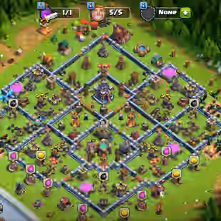 🌲[ TH-15 - 5 STARS TOWN HALL ]🌲S.BALL [20] - FIREBALL [20] - NICE EQUIPMENT || HEROS: 58-60-10-30-17 || RENAME FREE - Image 1