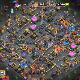TH18 ALMOST MAX! US-LOCAL! 6X HEROES MAX! SB/AF/FB/RS/EB/ MAX ALL! HERO 105-105-95-80-55-25! NC-500 GEM!PAID SKIN SCENRY - Image 1