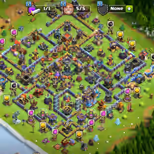 🌲[ PREMIUM TH-18 ]🌲GREAT DEFENCES [ HIGH ] || 900 CWL MEDALS || 9X EQUIPMENT MAX || LEVEL 15-16 WALLS - Image 1