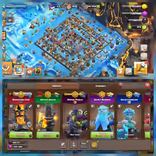 [F1] 🔥 FIRE ND ICE || GHOST ND MAGIC SET 🔥10x EPIC EQUIPMENT MAXED | 10X RARE SCENERY | MAX DEFENCE | MAX BUILDER BASE - Image 1
