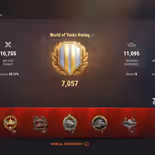 [NA] 5 TIER X | 28 PREMIUM TANK | TOTAL TANKS 82 | 5647 (52) WINS | 2913785 CREDITS | GOLD 8770 | - Image 1