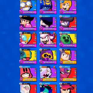 26 Brawlers MAX | 17 Hypercharge | 84 Brawlers Unlocked | 60000 Trophies | 185 Skins | 26 RANK MAX | Rename 90 - Image 2