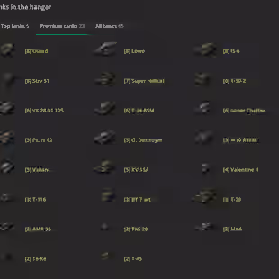 [EU] 5 TIER X | 23 PREMIUM TANK | TOTAL TANKS 65 | 10.167 (46) WINS | 2.070.481 CREDITS | GOLD 3765 | - Image 2