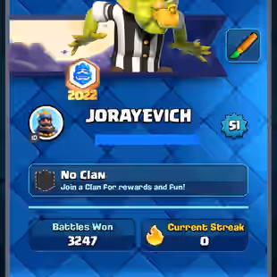 🌟 RAREST 2022 CRL BADGE 🌟 LEVEL 51 | KT 14 | 9000 TROPHIES | 15 MAX CARDS | 5 EVOLUTIONS | 3 ELITES | 48 EMOTES - Image 2