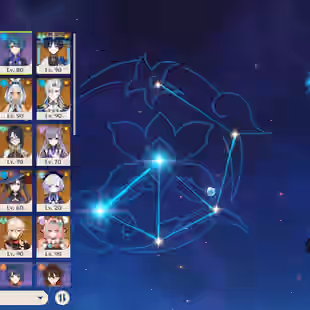 EU - AR59 - 50 Legend - Yelan C2 - Raiden C1 - Mona C6 - Diluc C1 - Keqing C2 - Jean C3 - Image 1