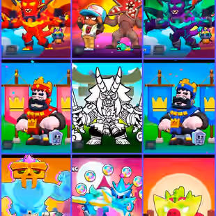 💎 (RAREST) 564 OG SKINS 🍓 RED & BLUE KING FRANK | 107 COOL TITLES | ALL BRAWLERS MAXED | 102 BRAWLERS  MANY BUFFIES - Image 2