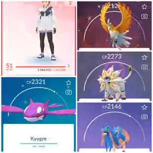 Lvl 50 [Shiny Kyogre] | 48 Legendary | Solgaleo | Lunala | Zacian | Groudon | Lugia | Regidrago | Valor | 949 - Image 1