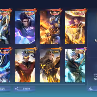 [IOS/ANDROID] CEL LVL 88 | 132 HEROES | 483 SKINS | MEGA 4 | OP SKINS | 5 LEGEND INC LESLEY GRANGER - 8 COLLECTOR LING - Image 1