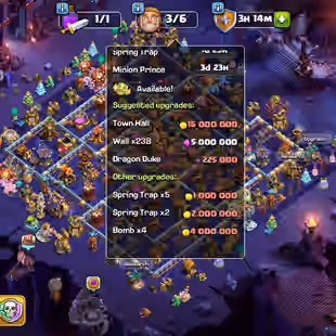 Th16 Almost Max [Cosmic Secnry-Leauge Skin] | Hero-95-95-70-45 | Equipment-10-Epic Almost Max | Wall Left Only | XP-178  - Image 2