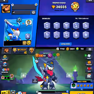 24k | 70 BRAWLERS | 3 MECHA MORTIS | GOLD COLT | MECHA CROW | CONY MAX | SANDY KOYA | HOT ROD BROCK | PAGEQUIT TARA - Image 2