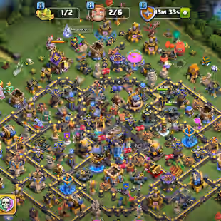🔥TH 18 ALMOST MAX🔥XP 247-[ 5 EPIC EQUIPMENT MAX OTHER ALL 20-HERO MAX 105-105-95-80-55-13-DEFENS MAX-NC YES-BEST DEAL - Image 1
