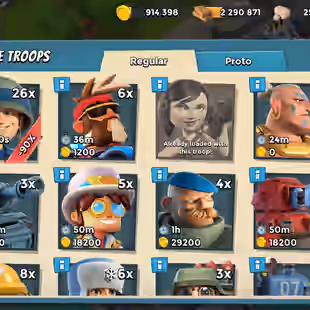 Lv58 - HQ22 - VP 777 - POWER 1061 | Sculptor Lv8 (10/10) | Submarine lv4 - 8 GUNBOAT 22| Troop damage +31 - Troo - Image 2