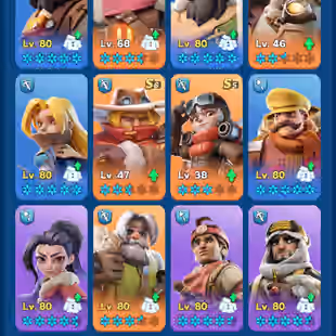 State 1643  - GOOD PET -  VIP 7 - 177M Power  - 2 Avatar Frame - 1 Marching -  T10 Troop - Furnace 5 - 19 SSR - - Image 1