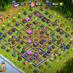 🔥EPIC GG-AF-MM-FA-FB-RS-DC MAX🔥XP 183!TH 15 NEAR MAX!HERO:77-77-63-61-33!RENAME FREE!MAX WALLS! GREAT TROOPS!BEST DEAL - Image 1