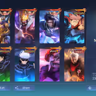 M351|LVL99|132HEROES|457SKIN|MEGACOLLECTORIII|3LEGEND|3JUJUTSUKAISEN|6KOF|2STARWARS|LANCELOTKINSHIN|3TRANSFORMERS|LEGEND - Image 1