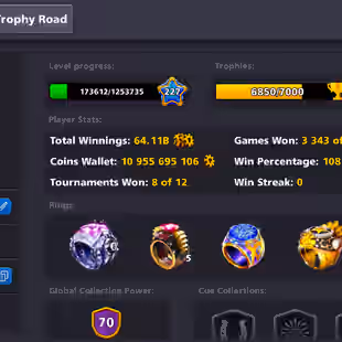 4 DIGIT VIP UNIQUE 1020 | Almost 11 Billion Coins | 20/20 Legendary | Miniclip Login | Unlimited Password Change - Image 1