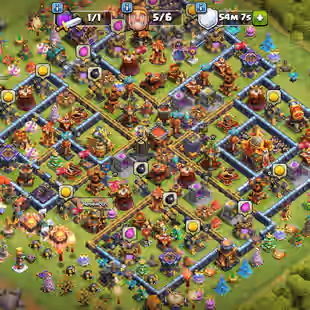 TH16 ||QUEEN MAX ||12140 GEMS ||| OLD OBSTACLES  - Image 1