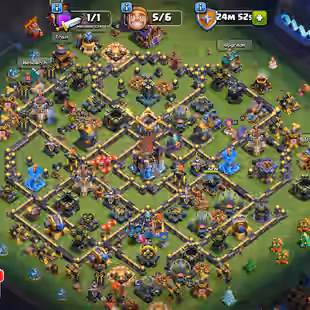 🔥TH 18 ALMOST MAX🔥XP 215-ALL HERO MAX- 5 EPIC EQUIPMENT MAX-NC FREE-HIGH WALLS DEFENSE-BEST DEAL - Image 1