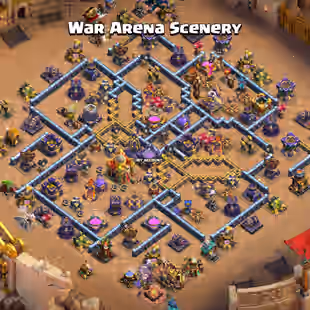 🧿BEST OFFER🧿Th 16 [ War Arena Scenery/League King Skin ] Hero 65/73/53/59/36/1 | 13 Epic Equipment | Nc-500 Builder 6  - Image 1