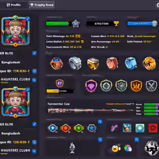 7 DIGIT ELITE ACCOUNT | CCP 87 | Level 292 | 8.9 Billion Coins | Miniclip Unlimited Pass Change | Fresh Account - Image 1