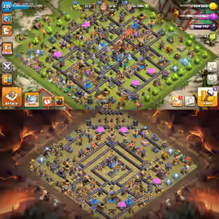 🔥ROMANIA LOCAL 💎 ALL HERO MAXED [] PREMIUM TOWNHALL 18 - 2015 XMAS - JUNGLE SCENERY - ALL WALLS MAXED [] ALL EQUIPMENT - Image 1