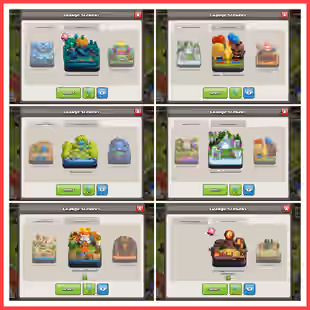 3x 2014 TREE | 12 PAID SCENERY | 36 SKINS [ 14 LEGENDARY SKINS ] | TH 14 SEMI MAX | 67-81-50-57-30 HEROES | FREE RENAME  - Image 1