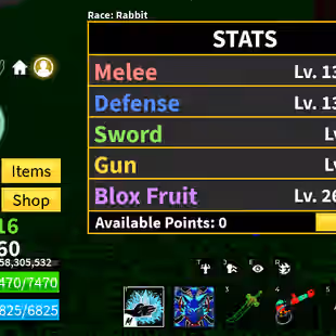 Blox Fruits Account Lv 1760 | PERM Kitsune T-Rex | Portal | Buddha | Light | Ice | Dark Blade | Rabbit Race - Image 1