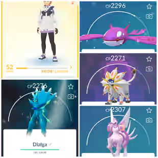 Lvl 50 [Shiny Dialga Origin] | 46 Legendary | Palkia | Solgaleo | Lunala | Kyogre | Groudon | Lugia | Instinct | 938 - Image 1